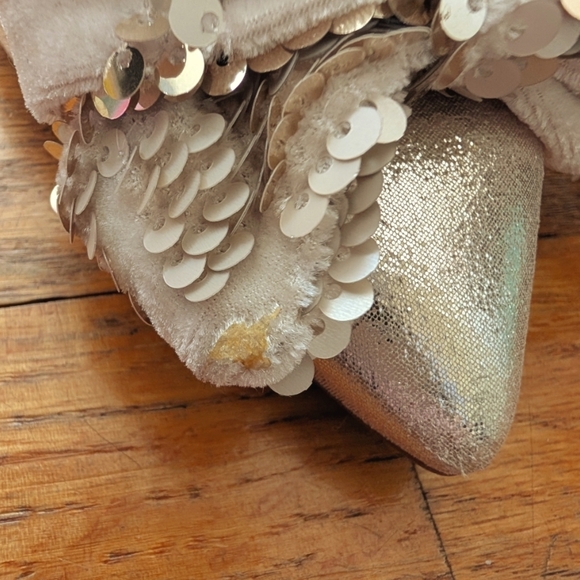 Jessica Simpson Silver Heels with Ankle Straps and Decorative Embellishments - Picture 8 of 8